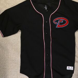 Genuine Merchandise Black Jersey with Red and White Trim